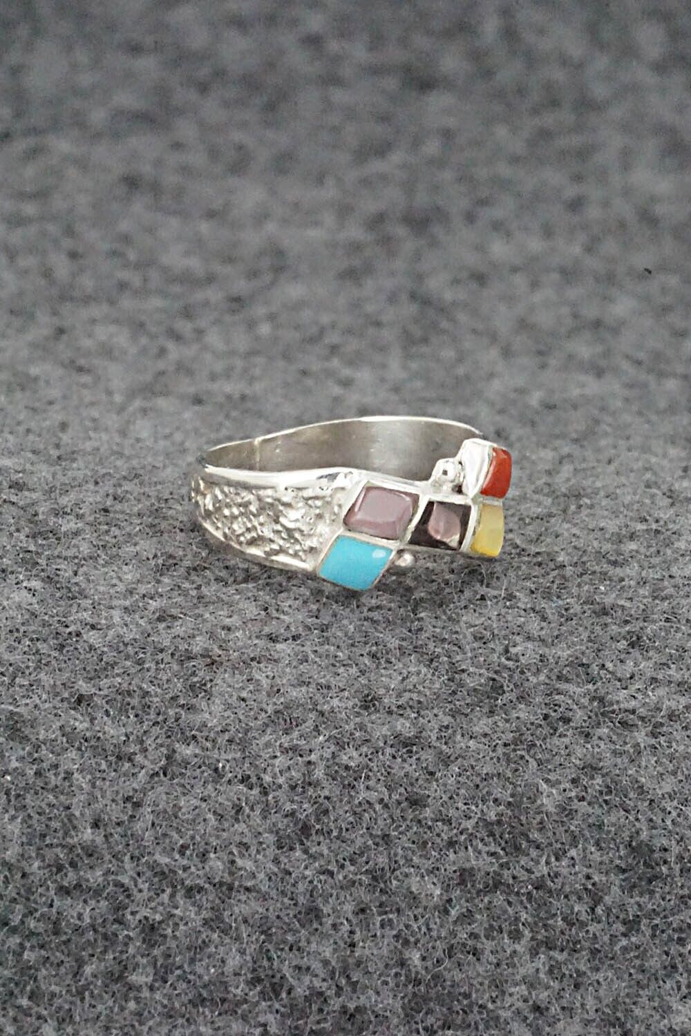 Multi Stone & Sterling Silver Ring - Bonnie Quam - Size 6.5