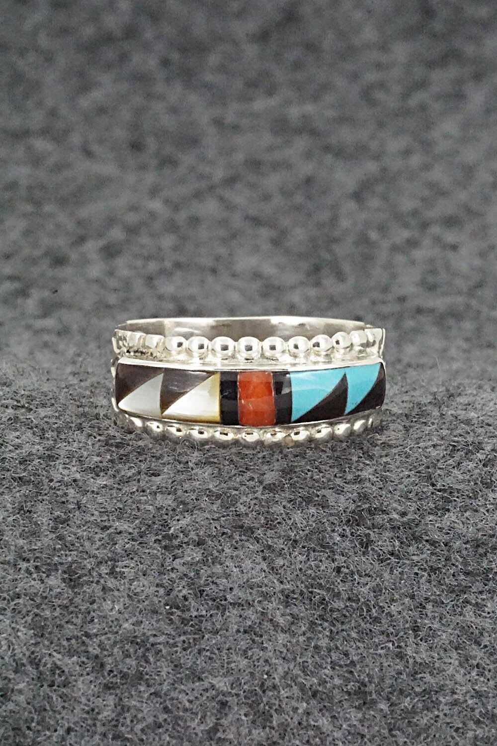 Multi Stone & Sterling Silver Ring - Rebecca Sheyka - Size 10