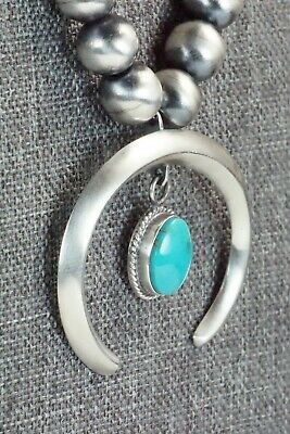 Turquoise & Sterling Silver Navajo Pearl Necklace - Jan Mariano