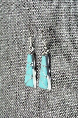 Turquoise & Sterling Silver Earrings - Stewart Tucson - High Lonesome Trading
