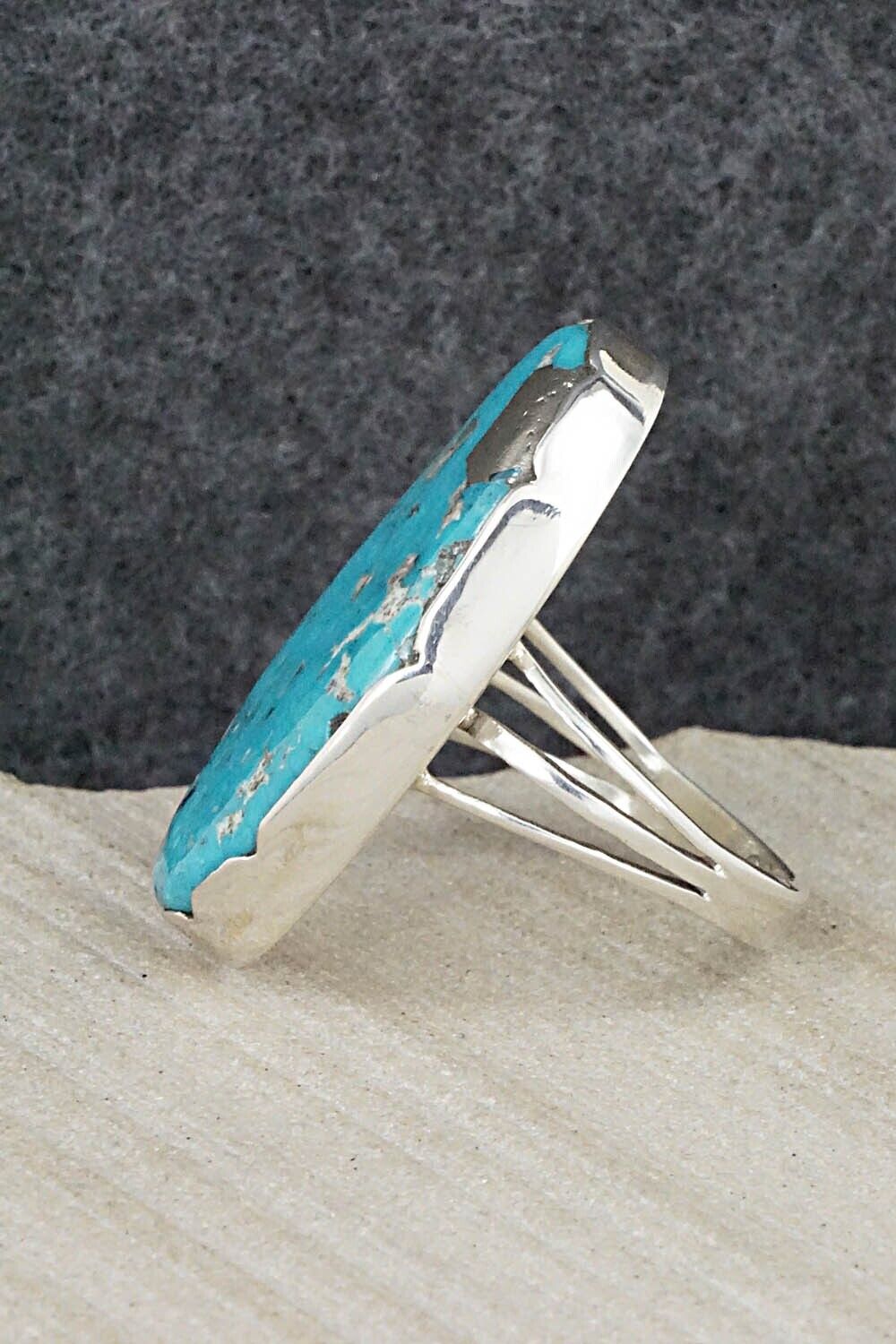 Turquoise & Sterling Silver Ring - Carlos Tsipa - Size 8.5
