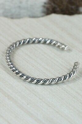 Navajo Sterling Silver Bracelet - Elaine Tahe