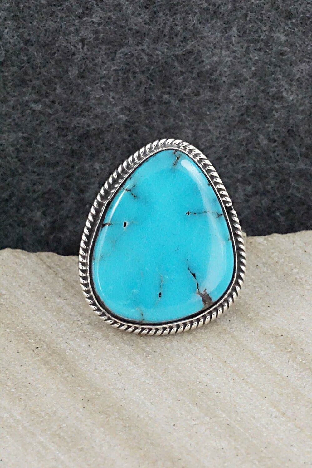 Turquoise & Sterling Silver Ring - Alice Rose Saunders - Size 6.5