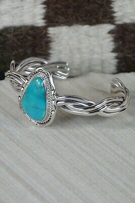 Navajo Turquoise and Sterling Silver Bracelet - Samuel Yellowhair