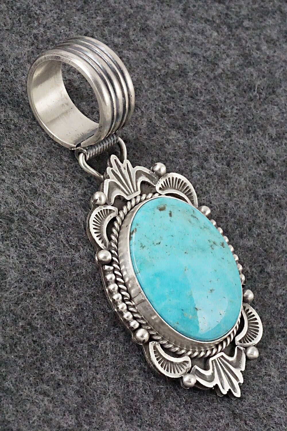 Turquoise & Sterling Silver Pendant - Michael Calladitto