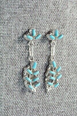 Turquoise & Sterling Silver Earrings - Vickie Johnson - High Lonesome Trading