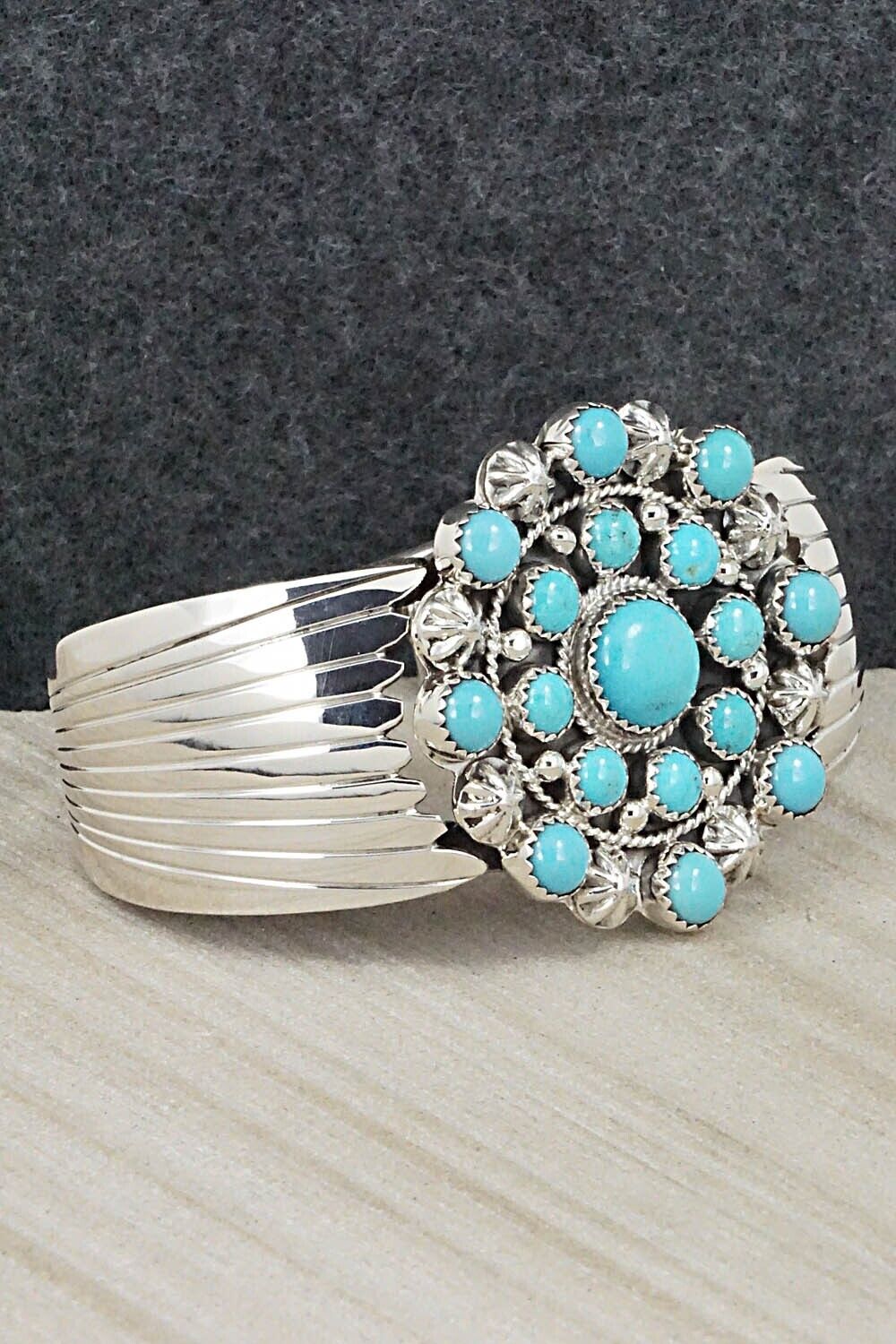 Turquoise & Sterling Silver Bracelet - Jeremy Delgarito