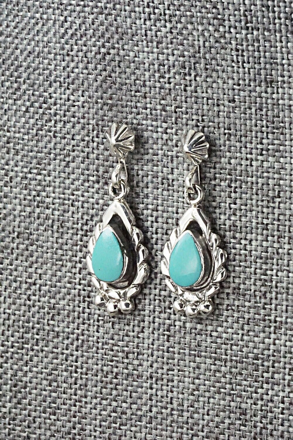 Turquoise & Sterling Silver Earrings - Genevieve Francisco