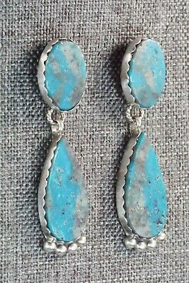 Turquoise and Sterling Silver Earrings - Selina Warner