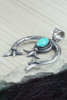 Turquoise & Sterling Silver Pendant - Kevin Billah