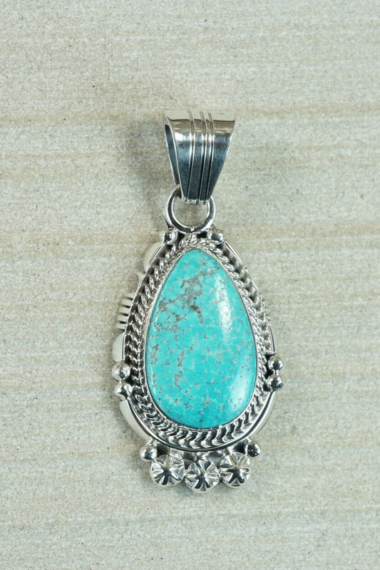 Navajo Turquoise and Sterling Silver Pendant - Bobby Platero