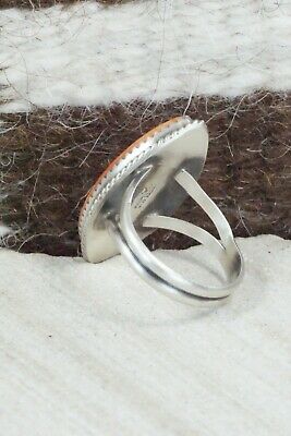 Spiny Oyster and Sterling Silver Ring - Selina Warner - Size 8
