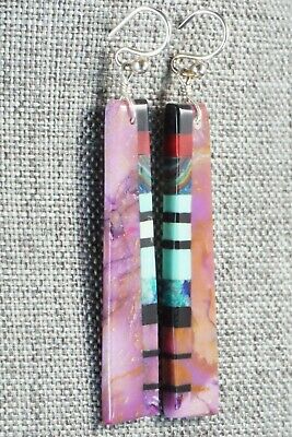 Multi Stone & Sterling Silver Earrings - Ronald Chavez