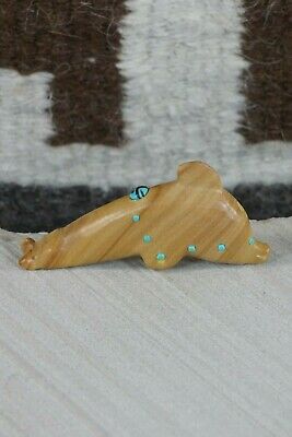 Dolphin Zuni Fetish Carving - Danette Laate - High Lonesome Trading
