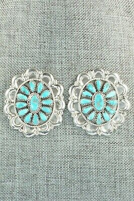 Turquoise & Sterling Silver Earrings - Justina Wilson