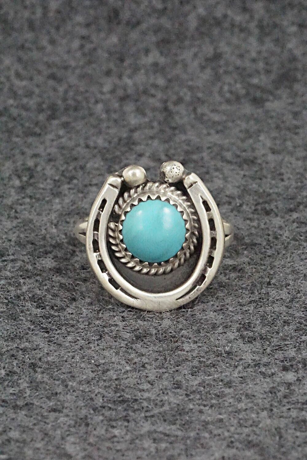 Turquoise & Sterling Silver Ring - Alice Rose Saunders - Size 7