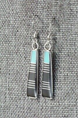 Onyx, Turquoise & Sterling Silver Earrings - Valentino Laate