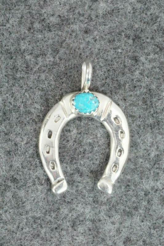 Turquoise & Sterling Silver Pendant - Pauline Nelson