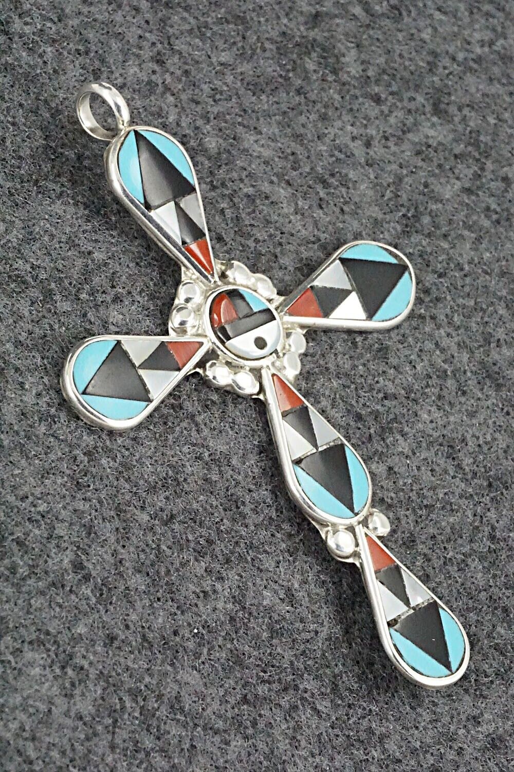 Multi Stone & Sterling Silver Pendant - Florency Lucio