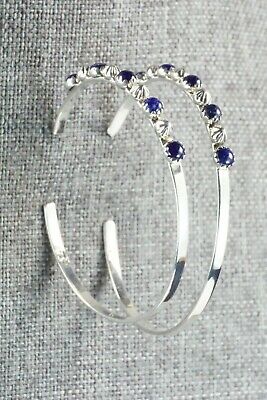 Lapis & Sterling Silver Earrings - Greg Yazzie