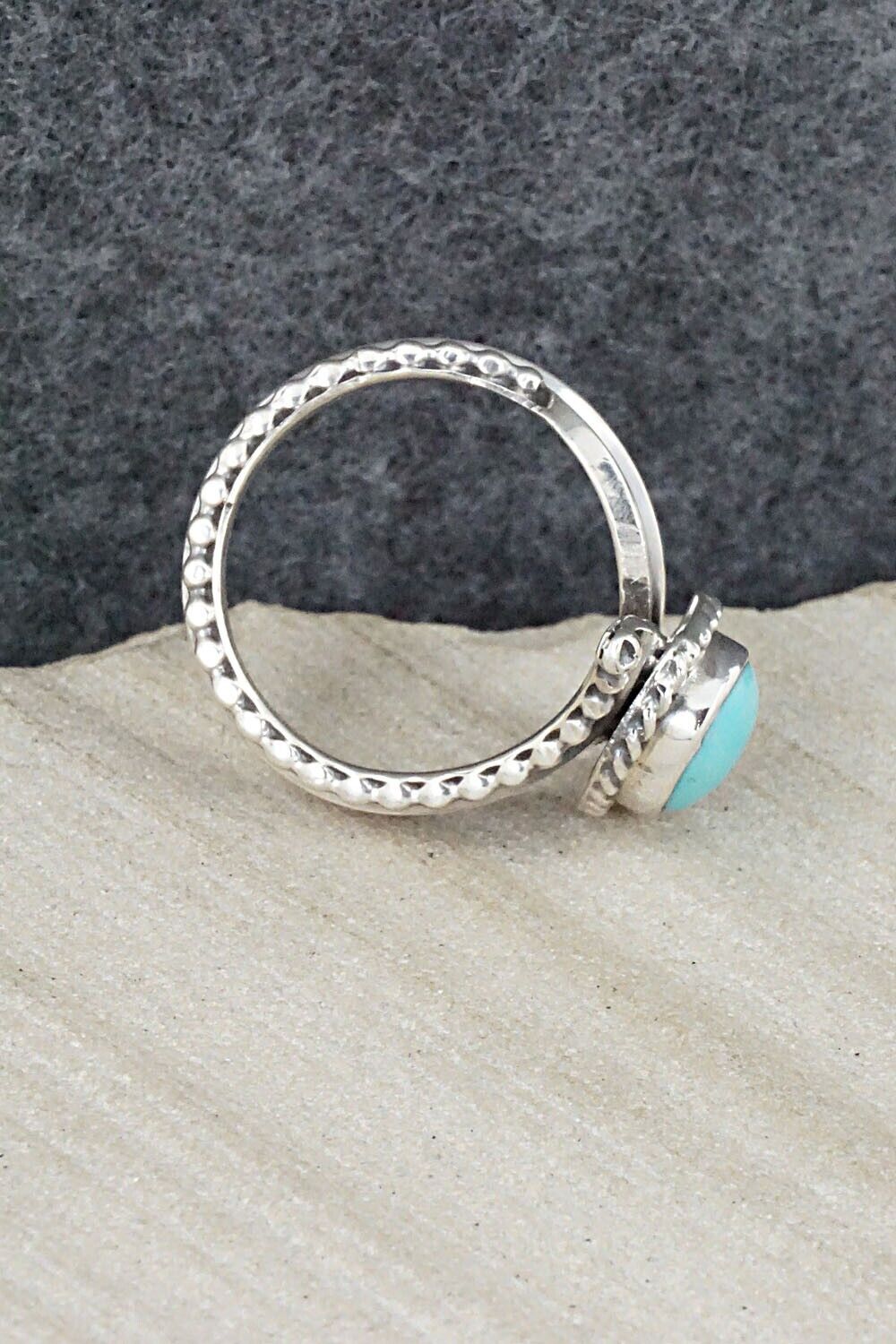 Turquoise & Sterling Silver Ring - Thomas Yazzie - Size 7.75