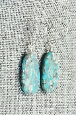 Turquoise & Sterling Silver Earrings - Lester Abeyta