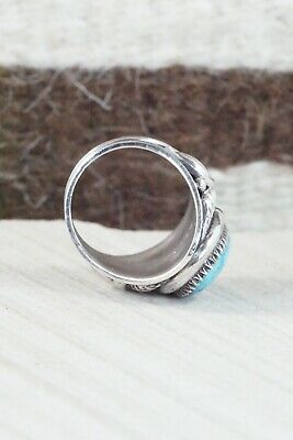 Turquoise & Sterling Silver Ring - Derrick Gordon - Size 10