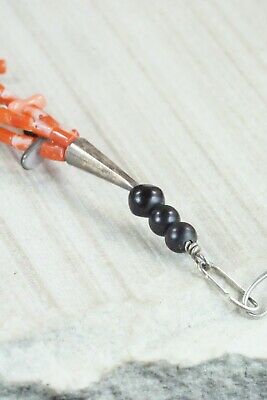 Coral, Turquoise & Sterling Silver Necklace - Chris Nieto