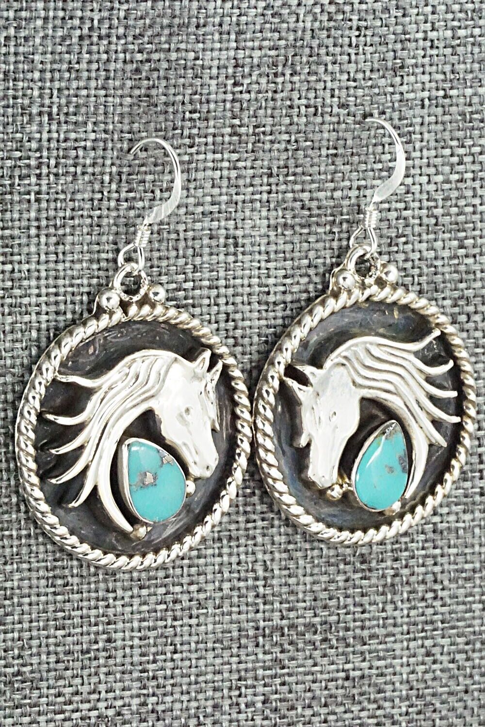Turquoise & Sterling Silver Earrings - Genevieve Francisco