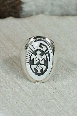 Navajo Sterling Silver Ring - Calvin Peterson - Size 10.75