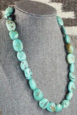 Turquoise & Sterling Silver Necklace - Navajo