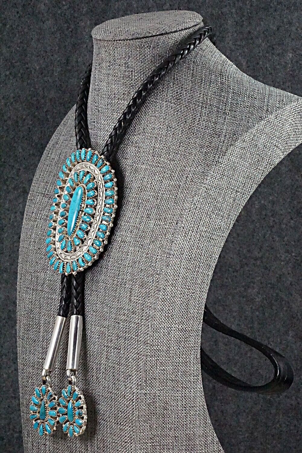 Turquoise & Sterling Silver Bolo Tie - Jaz Wilson