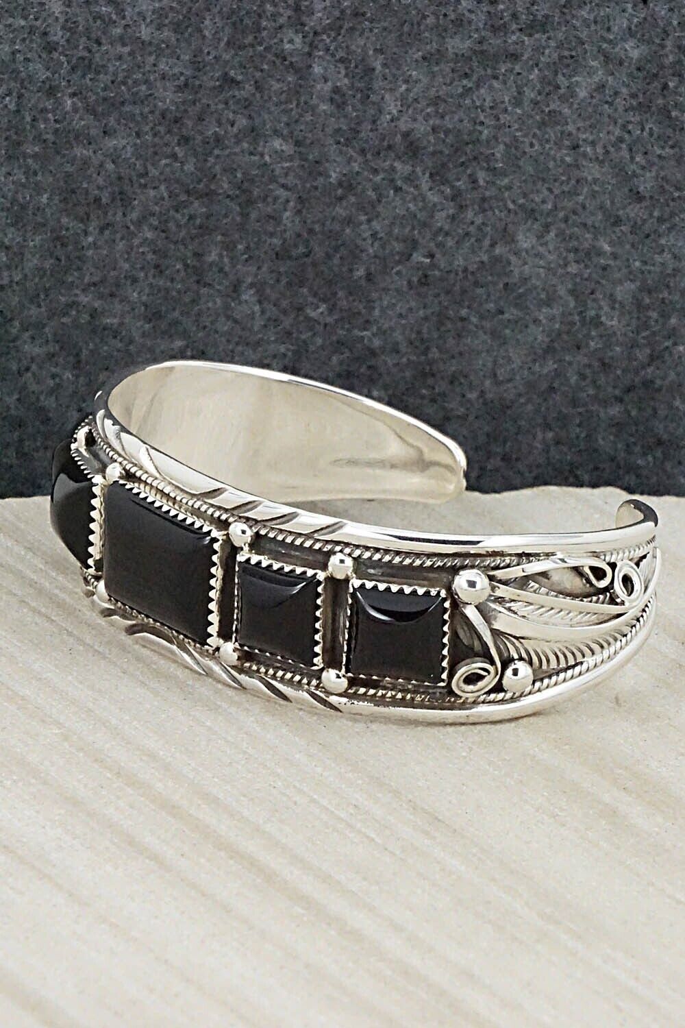 Onyx & Sterling Silver Bracelet - Davey Morgan
