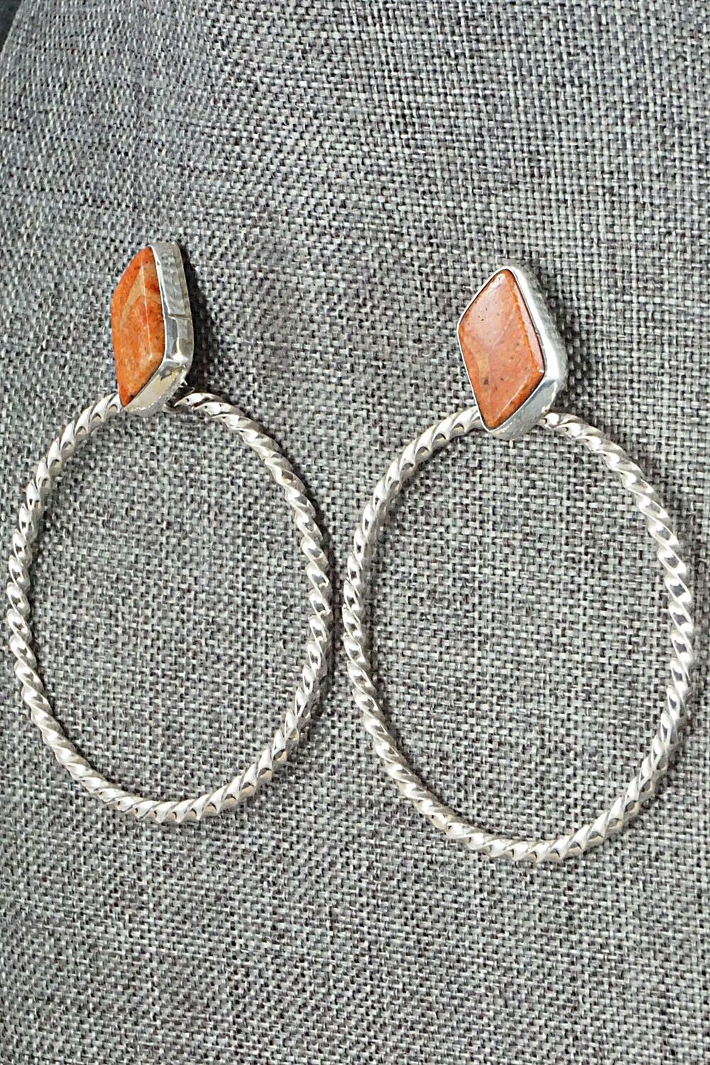 Sponge Coral & Sterling Silver Earrings - Annie Spencer