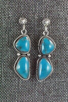 Navajo Turquoise & Sterling Silver Earrings - Annie Spencer