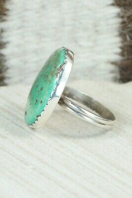 Turquoise & Sterling Silver Ring - Lyle Piaso - Size 10