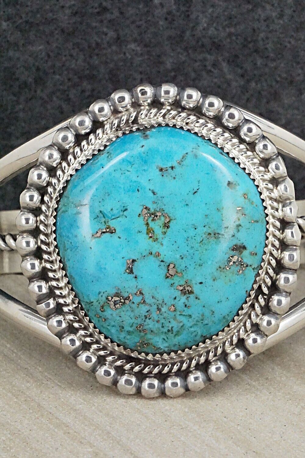 Turquoise & Sterling Silver Bracelet - Leslie Nez