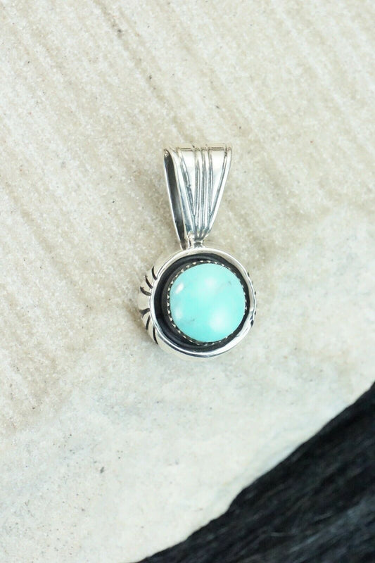 Turquoise & Sterling Silver Pendant - Sadie Jim