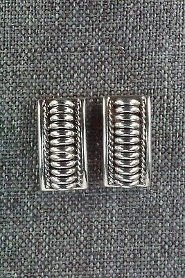 Navajo Sterling Silver Earrings - Thomas Charley