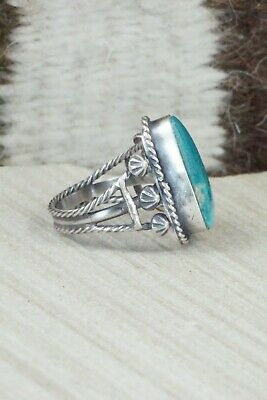 Turquoise & Sterling Silver Ring - Samuel Yellowhair - Size 6.5