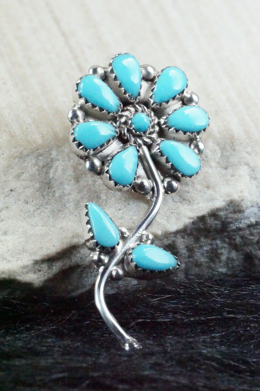 Turquoise & Sterling Silver Pendant - Kevin Quam - High Lonesome Trading