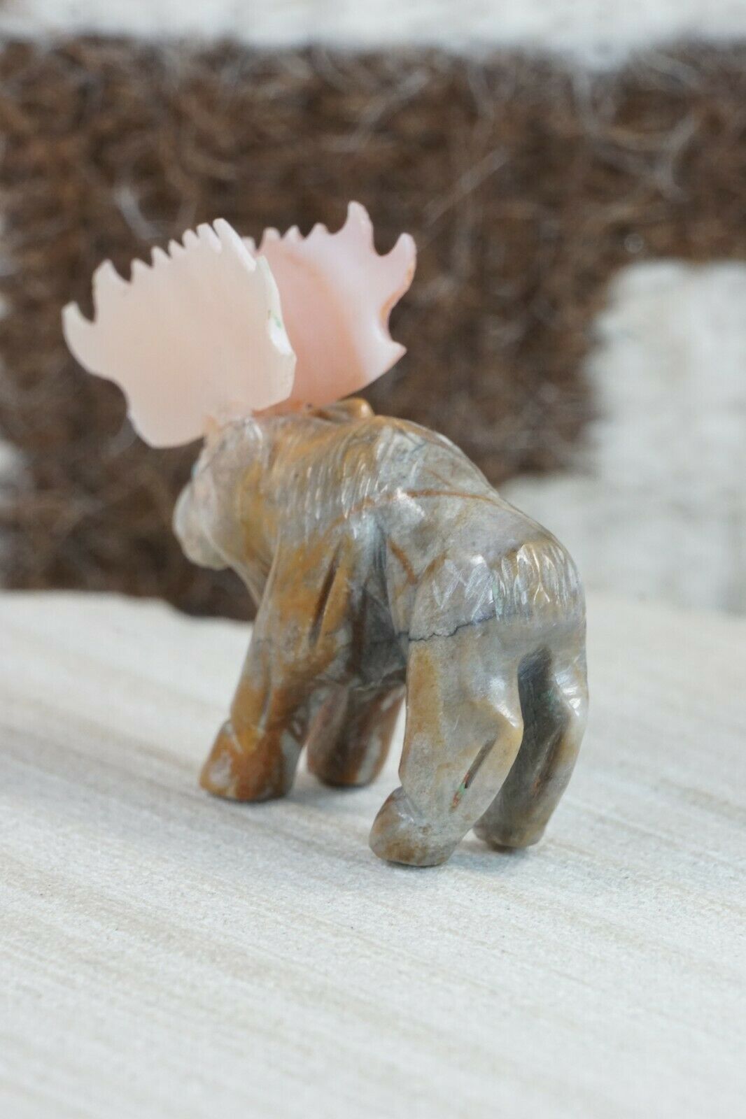 Moose Zuni Fetish Carving - Jonas Hastito