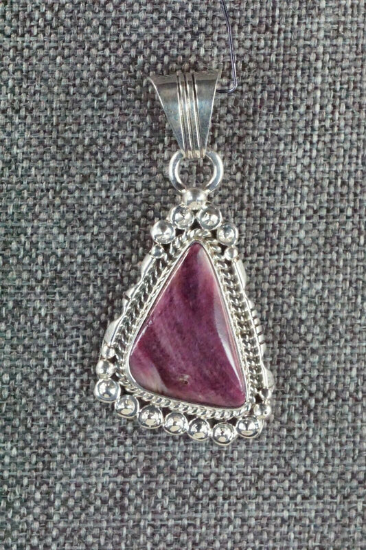 Spiny Oyster and Sterling Silver Pendant - Native American