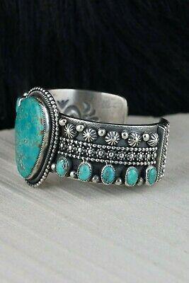 Navajo Turquoise & Sterling Silver Bracelet - Myron Etsitty - High Lonesome Trading