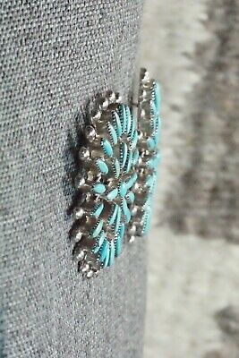 Turquoise & Sterling Silver Earrings - Amy Peynetsa