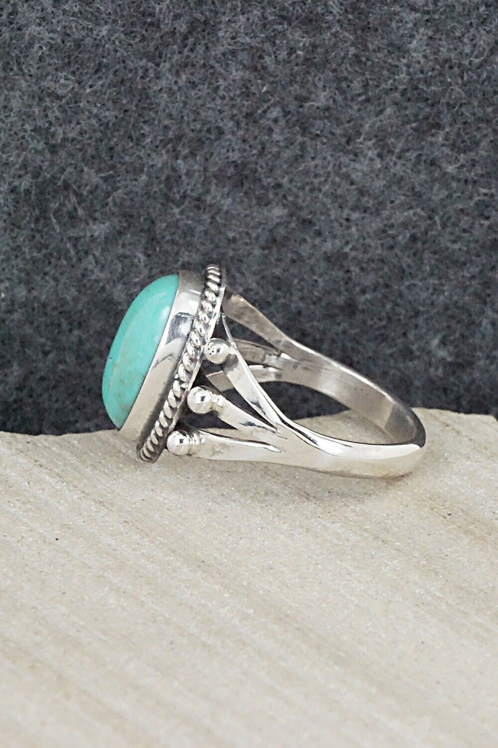 Turquoise & Sterling Silver Ring - Alice Rose Saunders - Size 9