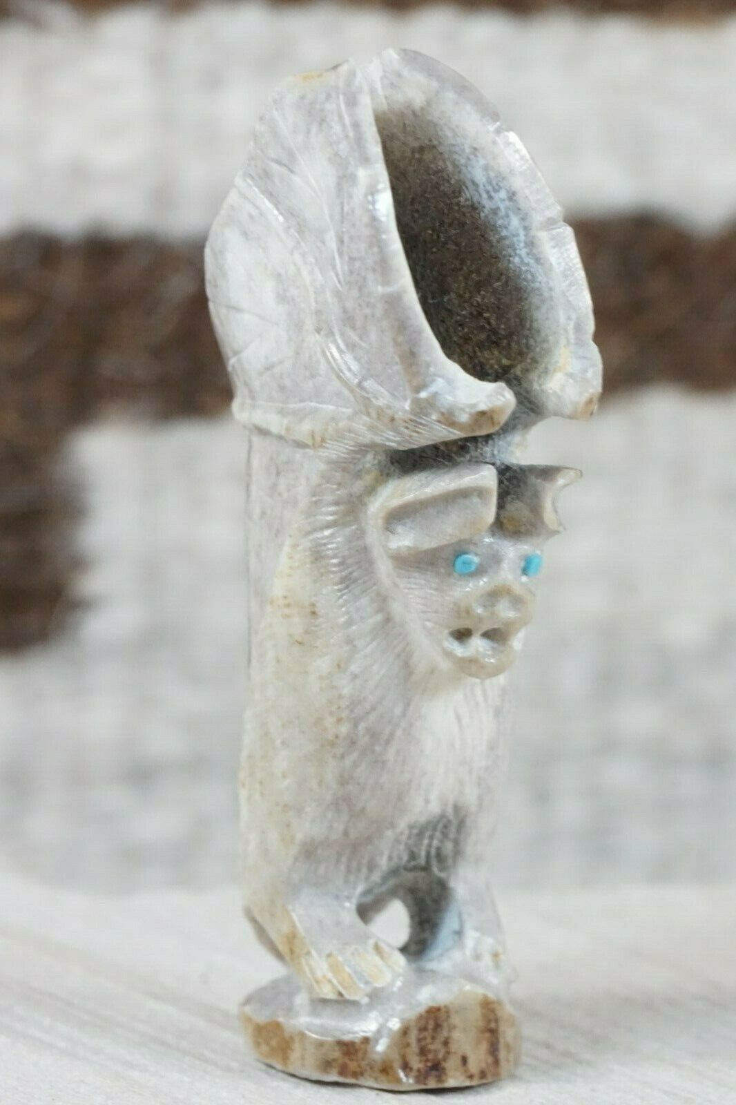 Bat Zuni Fetish Carving - Derrick Kaamasee - High Lonesome Trading