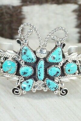Turquoise & Sterling Silver Butterfly Bracelet - Anthony Brown