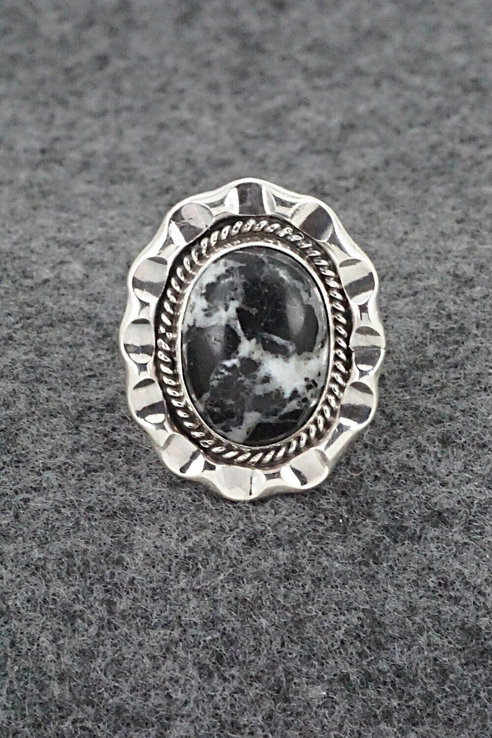 White Buffalo & Sterling Silver Ring - Samuel Yellowhair - Size 7
