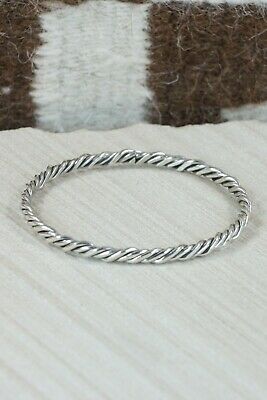 Navajo Sterling Silver Bangle - Elaine Tahe